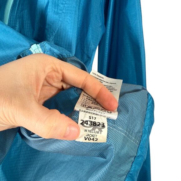 Outdoor Research Helium II Jacket Rain Outdoor Full Zip Blue Outdoor Womens XS - Picture 5 of 5
